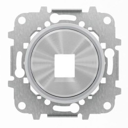 8618.1 CR Накладка для 1-го суппорта/разъёма типа 2017 или 2018 стальным суп кольцо Хром , ABB