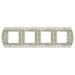 FD01424BD Рамка Sanremo white decape 4-постовая гор/верт. Fede