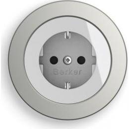 10112014 Рамка R.Classic Полярная белизна, нержавеющая сталь 1-постовая Berker