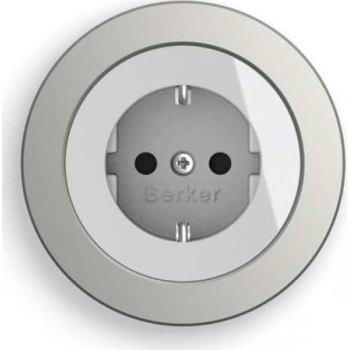 10112014 Рамка R.Classic Полярная белизна, нержавеющая сталь 1-постовая Berker