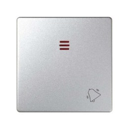 82015-93 Клавиша с пиктограммой "звонок" для кнопочного выключателя с подсветкой, S82 Detail алюминий Simon