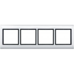 MTN400419 Рамка Aquadesign Полярный белый 4-постовая Merten