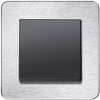 10116083 Рамка Q.7 Нержавеющая сталь 1-постовая Berker