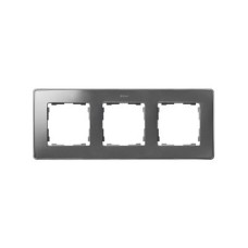 8201630-093 Рамка декоративная, 3 поста, Select, Simon 82 Detail, алюминий-хром 8201630-093 Рамка декоративная, 3 поста, Select, Simon 82 Detail, алюминий-хром