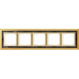 1725-833-500 Рамка Dynasty Латунь полированная черная роспись 5-постовая ABB