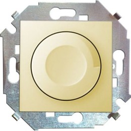 1591311-031 Регулятор напряжения поворотно-нажимной, 500Вт, 230В, винтовой зажим, слоновая кость Simon 15