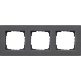 0213235 Рамка установочная для монтажа заподлицо E2 Антрацит 3-постовая Gira