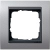 021106 Рамка Event Алюминий / Черный 1-постовая Gira