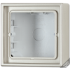 AL2581A-L LS 990 Алюминий Коробка 1-я для накладного монтажа с встроенной рамкой и основанием Jung LS серия