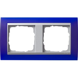 021293 Рамка Event Синий / Алюминий 2-постовая Gira