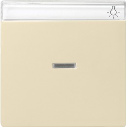 067001 Одинарная клавиша с полем для надписи и подсветкой Кремовый Gira