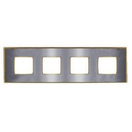 FD01434CBOB Рамка Belle Epoque Metal Bright chrome / Bright gold 4-постовая гор/верт. Fede