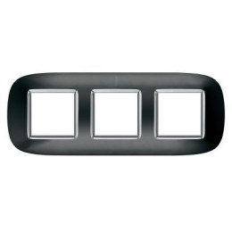 HB4802/3XS Рамка Axolute Овал Темный металлик 2+2+2 модуля Bticino