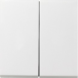 0125112 Двухклавишный выключатель с самовозвратом 10А/250В в сборе Белый Gira F100