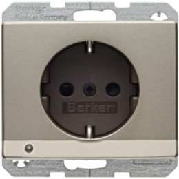 41099011 Розетка SCHUKO с подсветкой для ориентирования, Arsys, цвет: светлая бронза Berker