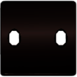 FD04321GR-M Монтаж. плата для выключателя тумблерного типа с 2 коннекторами, цвет graphite+чер. FEDE