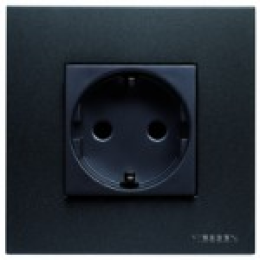 N2288 AN Розетка SCHUKO с заземлением, со шторками, 16А / 250В, серия Zenit, цвет антрацит, ABB