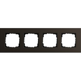 0214127 Рамка Esprit Коричневый / Алюминий 4-постовая Gira