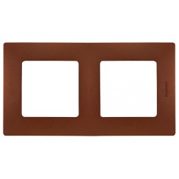 672572 Рамка Etika Какао 2-постовая Legrand