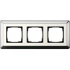 0213643 Рамка Classix Хром / Кремовый 3-постовая Gira
