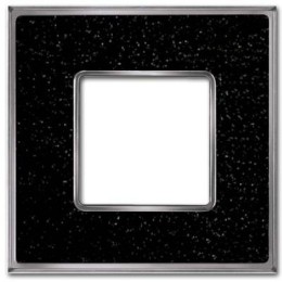 FD01331BQCB Рамка Vintage Corinto Черный хром 1-постовая Fede