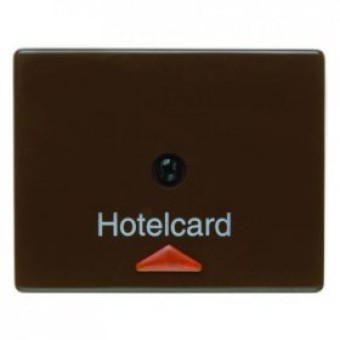 16410001 Hакладка карточного выключателя для гостиниц с оттиском и красной линзой цвет: коричневый, с блеском Arsys Berker