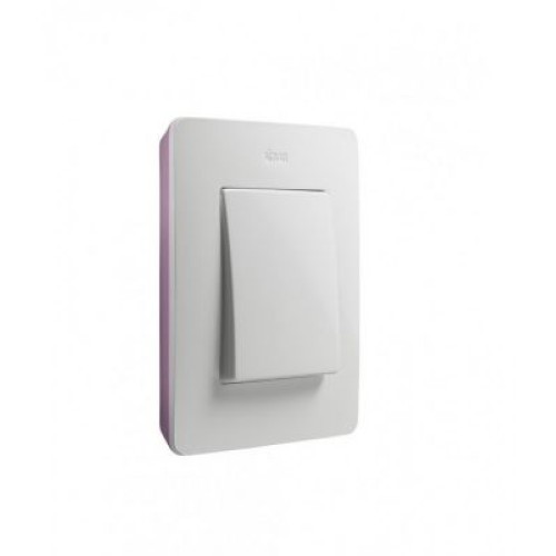 8200610-203 Рамка декоративная, 1 пост, Simon 82 Detail Original, белый-розовый