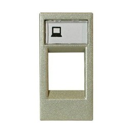 N2118.1 CV Накладка для суппортов и телекоммуникационных разъёмов типа 2017... и 2018..., серия Zenit, цвет шампань, ABB