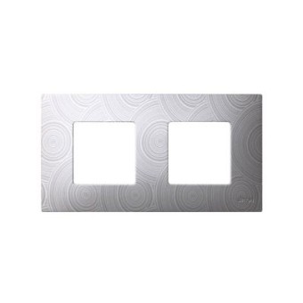 2700627-805 Накладка декоративная на рамку базовую, 2 поста, Simon 27 Play, Extrem, текстурный серый