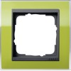 0211748 Рамка Event Clear Зеленый / Черный 1-постовая Gira