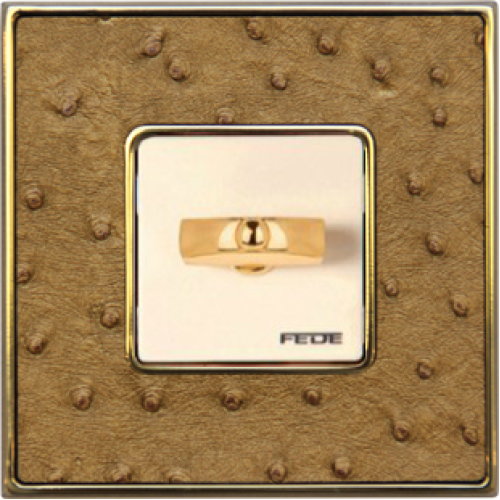 FD01321GOB Рамка Vintage Tapestry Золото 1-постовая Fede