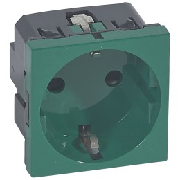 077216 Mosaic Розетка 2к+З немецкий стандарт зеленая Legrand