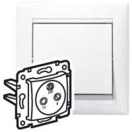 774437 Valena Розетка TV-FM-SAT проходная 2400 МГц 14 дБ Legrand