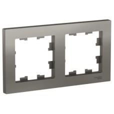 ATN000902 Рамка AtlasDesign Сталь 2-постовая Schneider Electric ATN000902 Рамка AtlasDesign Сталь 2-постовая Schneider Electric