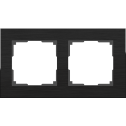 WL11-Frame-02 Рамка на 2 поста (черный алюминий) Aluminium Werkel a039117