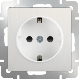 WL13-SKG-01-IP20 Розетка с заземлением (перламутровый рифленый) Antik Werkel a040881