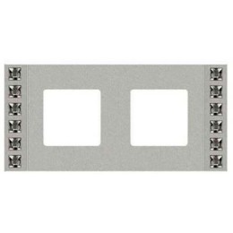 FD01282CB Рамка Crystal De Luxe Bright chrome 2-постовая Fede