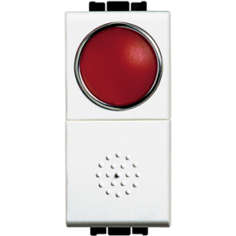 N4038R Кнопка 10А, 1P-NО + индикатор с красным рассеивателем Bticino