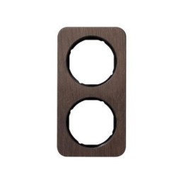 10122354 Рамка R.1 Дуб/черный 2-постовая Berker