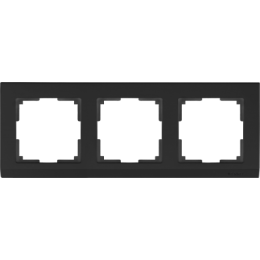 WL04-Frame-03-black Рамка на 3  поста (черный) Stark Werkel a029216