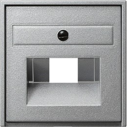 027026 Накладка 50*50 мм для розеток UAE/IAE Алюминий Gira