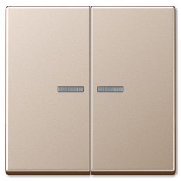 A595KO5CH Двойная клавиша на выключатель, с окошком, Champagner Jung A серия