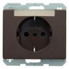 47380001 Штепсельная розетка SCHUKO с полем для надписей цвет: коричневый, с блеском Arsys Berker