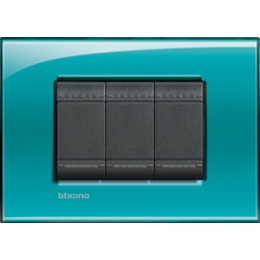 LNA4802VD Рамка LivingLight Квадрат Зеленый 2-модульная Bticino