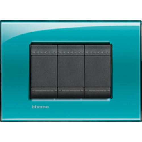 LNA4802VD Рамка LivingLight Квадрат Зеленый 2-модульная Bticino