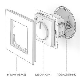 WL06-40-01 Терморегулятор электромеханический для теплого пола (серебряный) Antik Werkel a042013