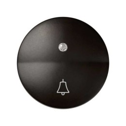 88015-32 Клавиша для выключателя одноклавишного с подсветкой, с пиктограммой "звонок", Simon 88, коричневый