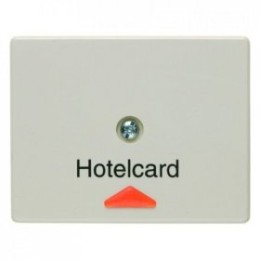 16410002 Hакладка карточного выключателя для гостиниц с оттиском и красной линзой цвет: белый, с блеском Arsys Berker
