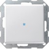 0124201 Выключатель с самовозвратом с клавишей 10А/250В с подсветкой в сборе Белый Gira E22