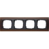 021413 Рамка Event Темно-коричневый / Черный 4-постовая Gira